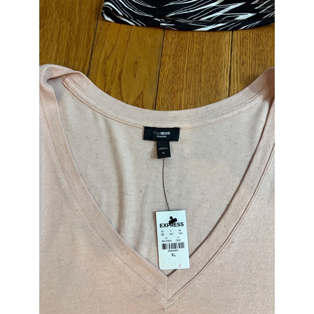 Express Womens Tops Bundle NWT Size XL Grey Mauve Pink Abstract 4 Piece Set - Picture 4 of 8